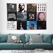 Rapper Tapestry Drake Album Wall Art Poster Room Aesthetic  Painting Bedroom  Tapestries Living  Room Walls Decorative