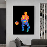 Abstract Watercolor Figue Basketball Canvas Painting Sports Posters and Prints Wall Art Picture for Living Room Home Decor Gift